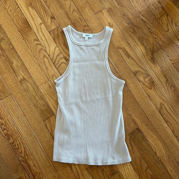 Agolde Ribbed High Neck Tank Top Size Small - Picture 2 of 6